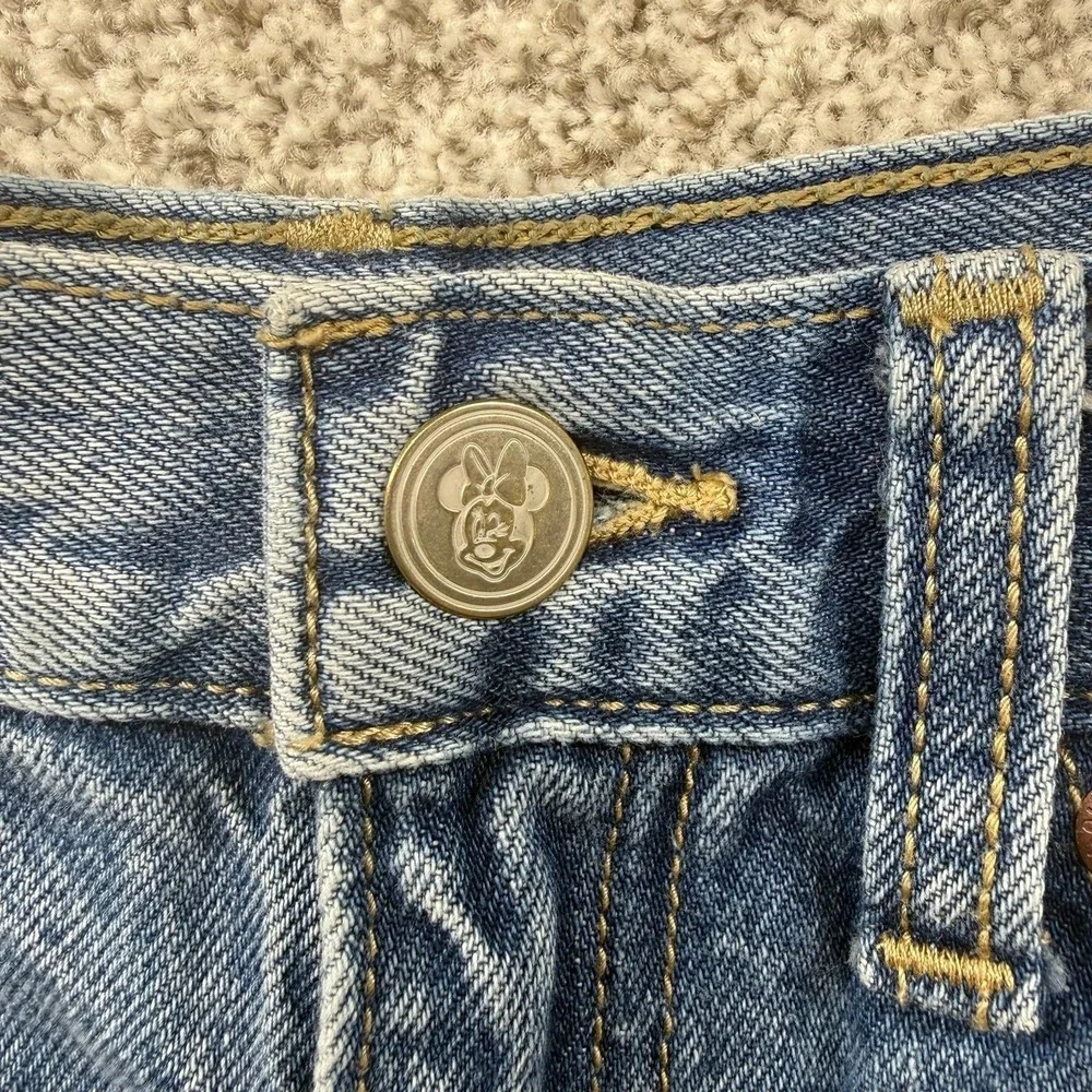 Girls Youth Old Navy x Disney High-Rise Cut Off Blue Denim Jean Shorts Size 12